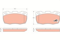 Bremsbelagsatz FÜR Land Rover Defender Station Wagon (L316, L315) - TRW GDB1452