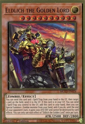 Eldlich the Golden Lord - MGED-EN024 - Premium Gold Rare - 1st Edition - Near Mi