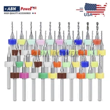 40X Carbide Micro Drill Bits 0.1-2.0mm PCB Driiling Bit for CNC Engraving