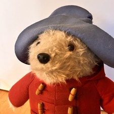 1998 Large Paddington Bear with Red Raincoat Blue Hat, Boots Tag, 21
