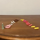 Vintage Barbie And Ken Shoes And Accessories Lot Of 18, Comb, Phone & Bottle