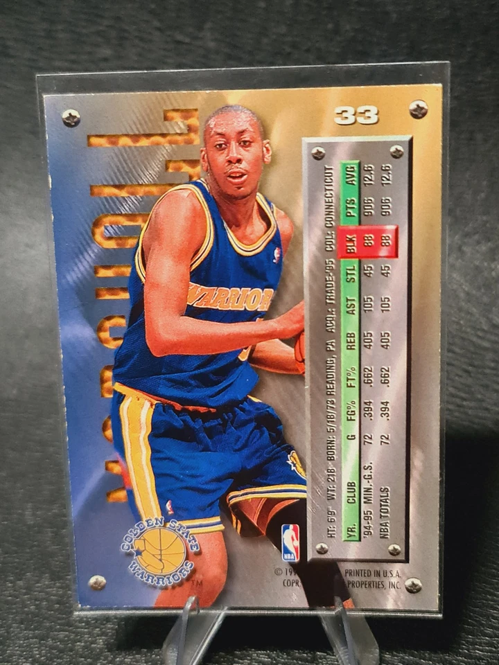 Donyell Marshall #33 1995-96 Metal Base Warriors M0108A - Image 2 of 2