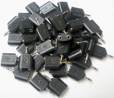 (15) Belkin 3.5mm Mono Phono Plug To 3.5mm Mono Double Sockets Connectors