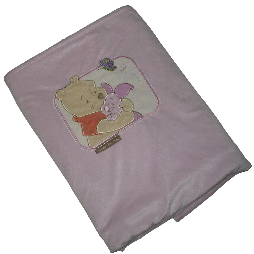 Winnie the Pooh Plush Blanket Pink Baby Girl Piglet Butterfly Disney Baby TB - Изображение 2 из 4