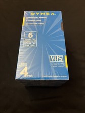 4-pak pustych taśm VHS Dynex klasy standardowej, T-120, nowych/zapieczętowanych