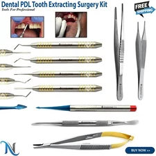 Dental PDL Luxating Periotome Tooth Extracting Extraction Forceps Tweezers Set