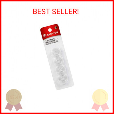 Singer Bobbins Class 15 Transparent, 4-Count