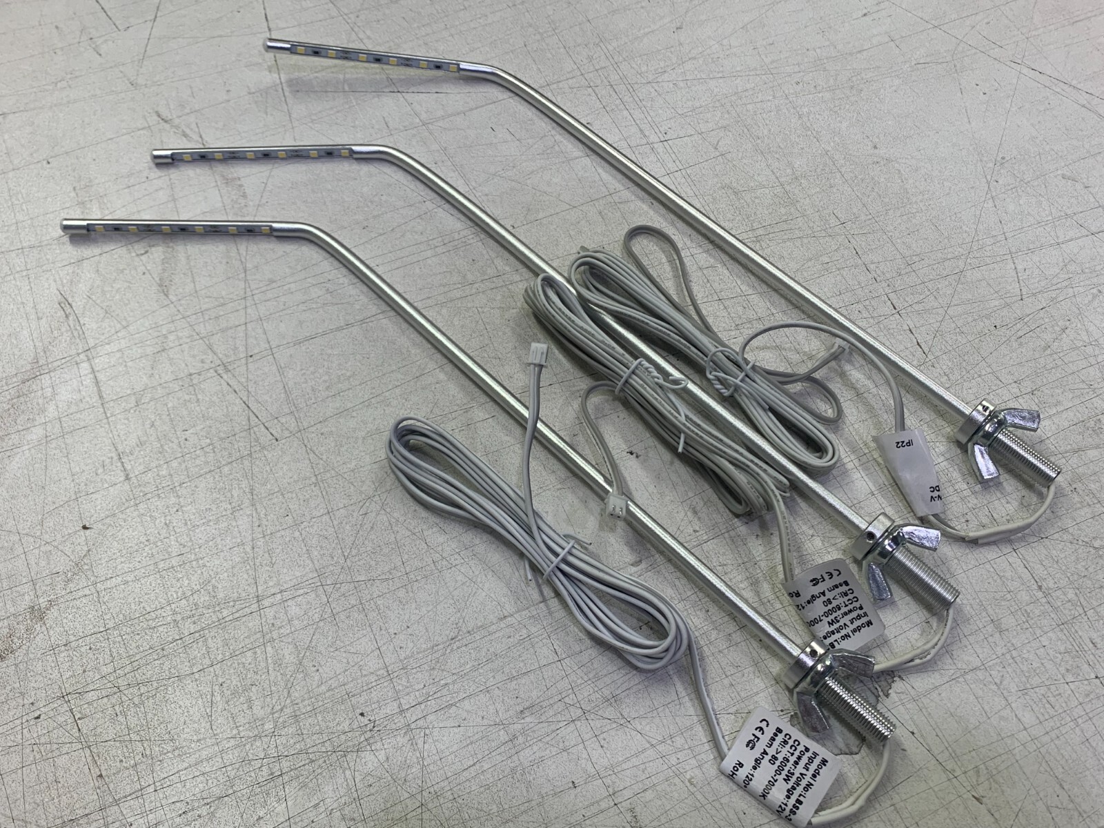 Display Led Lights Set Of 3 W/power Supply Driver Jewerly Ca
