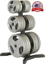 Árbol De Pesas Olímpicas: Soporte Resistente Para Discos Con Parachoques NEW US