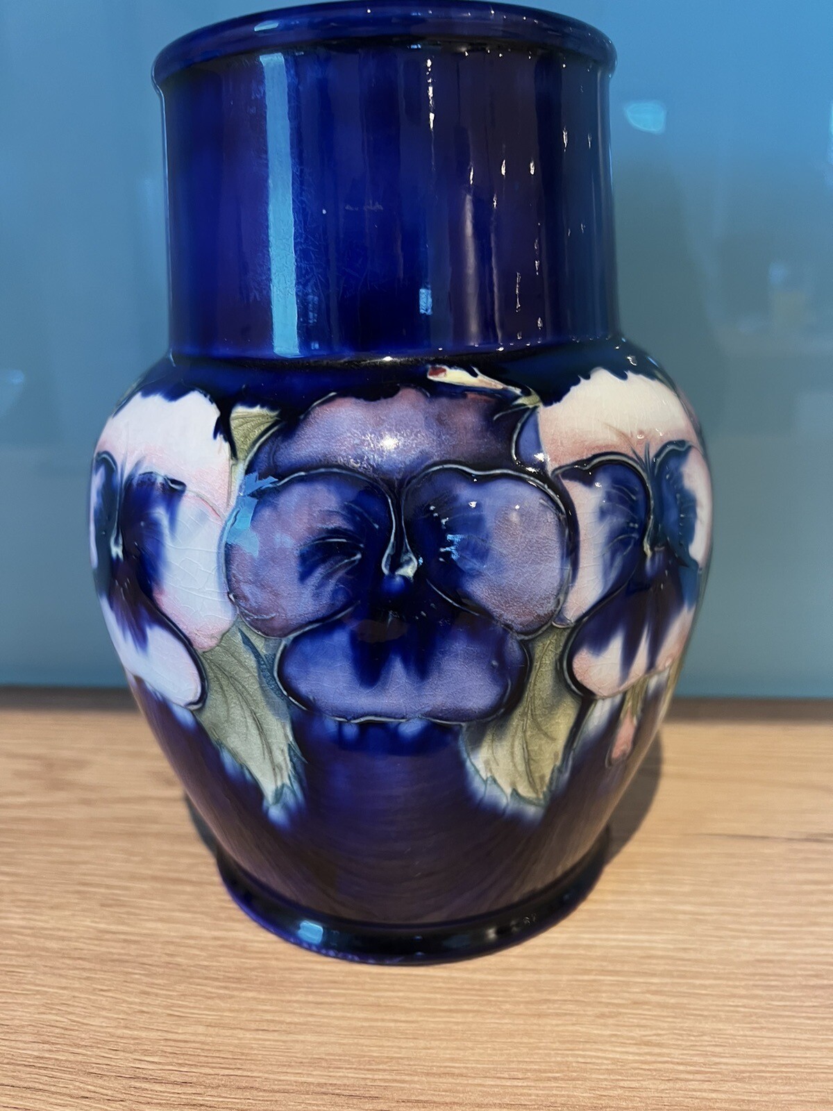 Moorcroft Signed Vase, Pansy Pattern, Circa 1930s eBay
