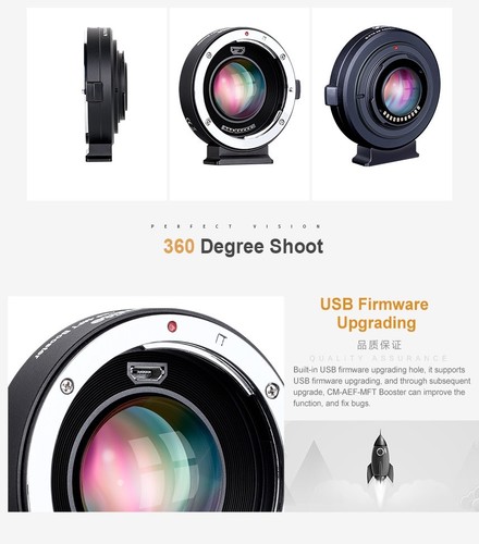 Commlite Reduce Auto Focus adapter for Canon EOS EF to micro 4/3 MFT camera - Picture 8 of 12