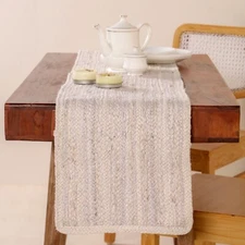 Table Runner Natural Jute Farmhouse Braided Kitchen Decor Jute Table Runner