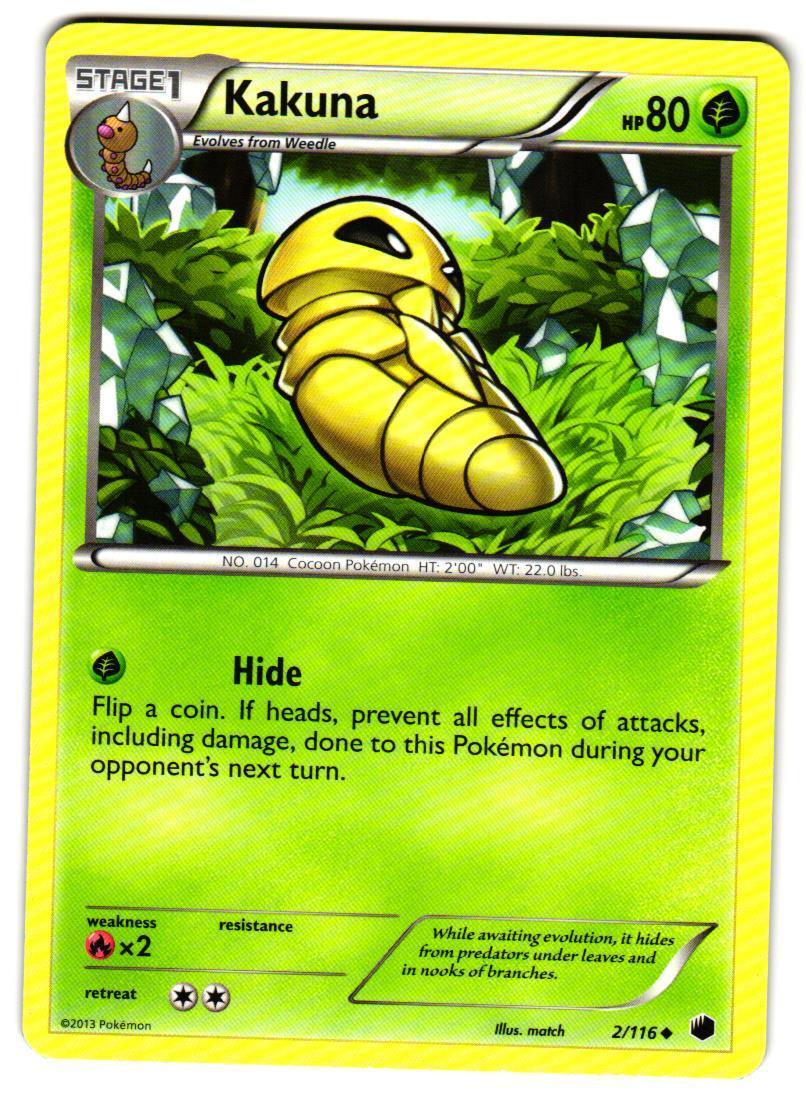 Pokemon Plasma Freeze Kakuna #2/116 Uncommon Lightly played