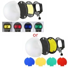 Flash Dome Color Filter Honeycomb Grid Ball Diffuser Speedlite Accs