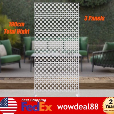 3pcs Outdoor Privacy Screen Metal Balcony Decorative Screen 35.4*23.6 In