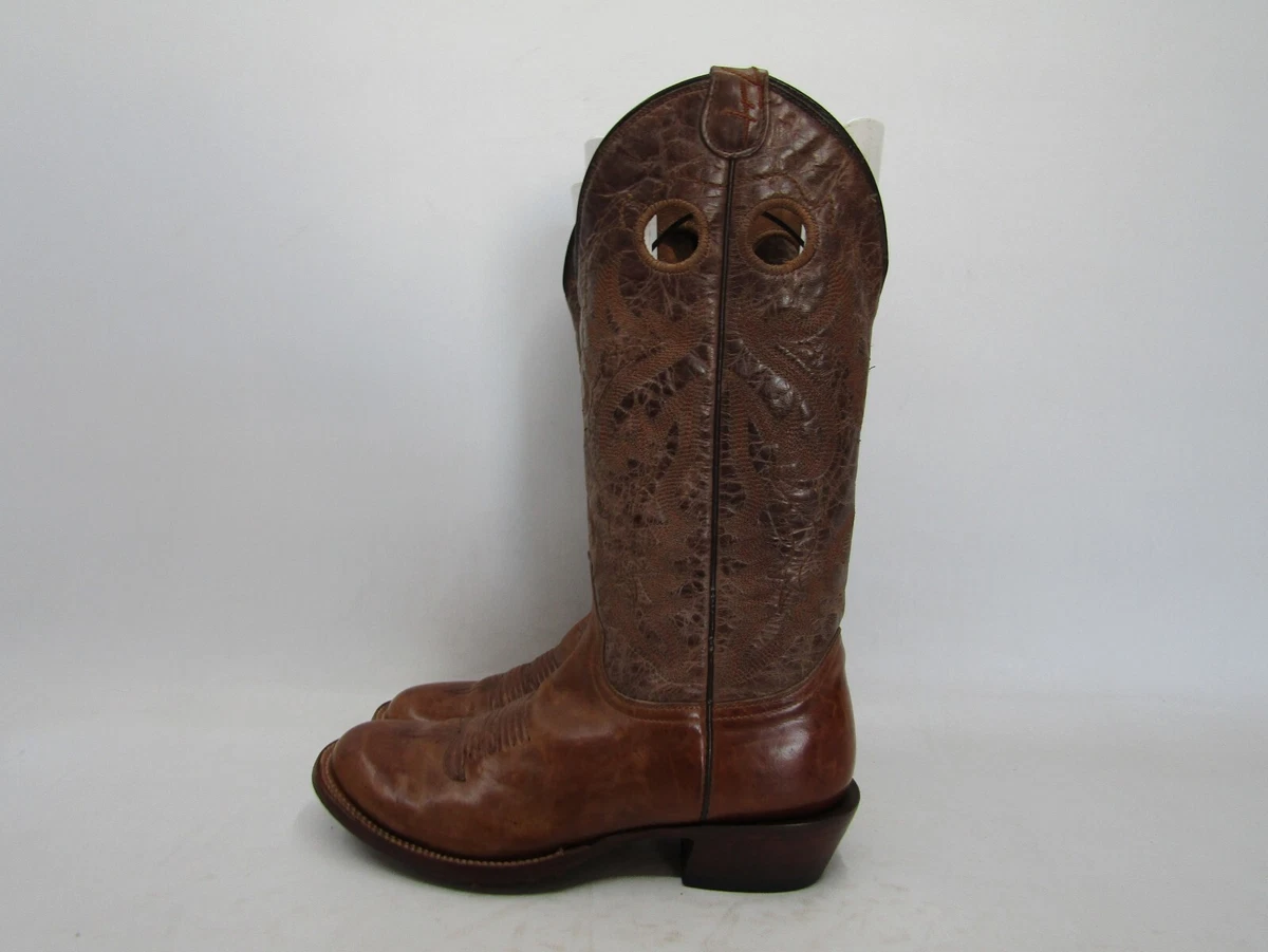Lucchese Resistol Ranch Mens Sz 7 D Brown Leather Buckaroo Cowboy