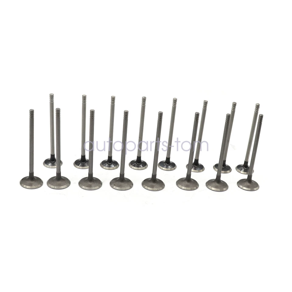 Válvulas de escape de admisión de 16 piezas para Buick Cadillac Chevrolet 2011-19 1,4 L DOHC Turbo Foto 3 de 4