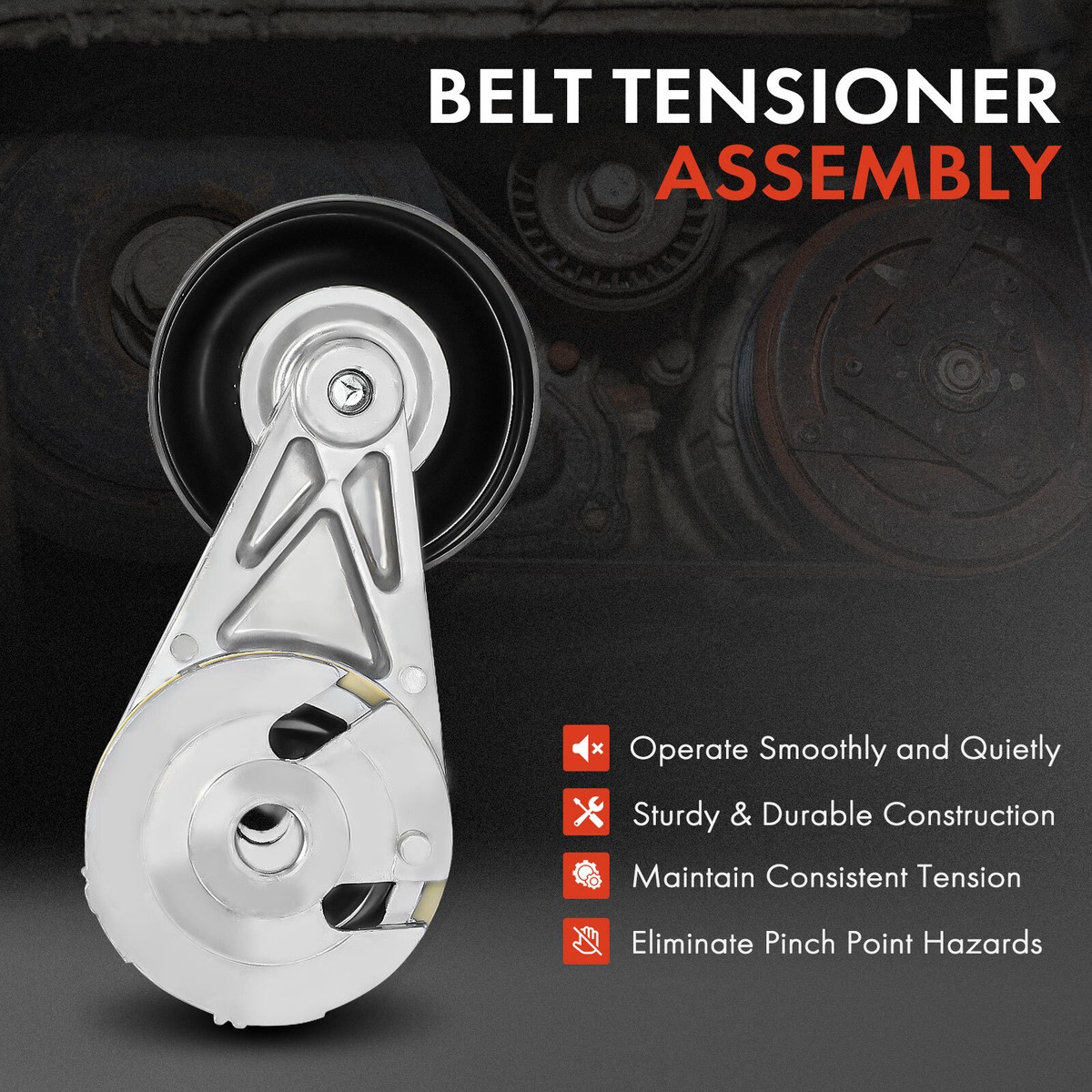 Belt Tensioner w/Pulley For 02-12 Chevy Colorado Trailblazer GMC Canyon