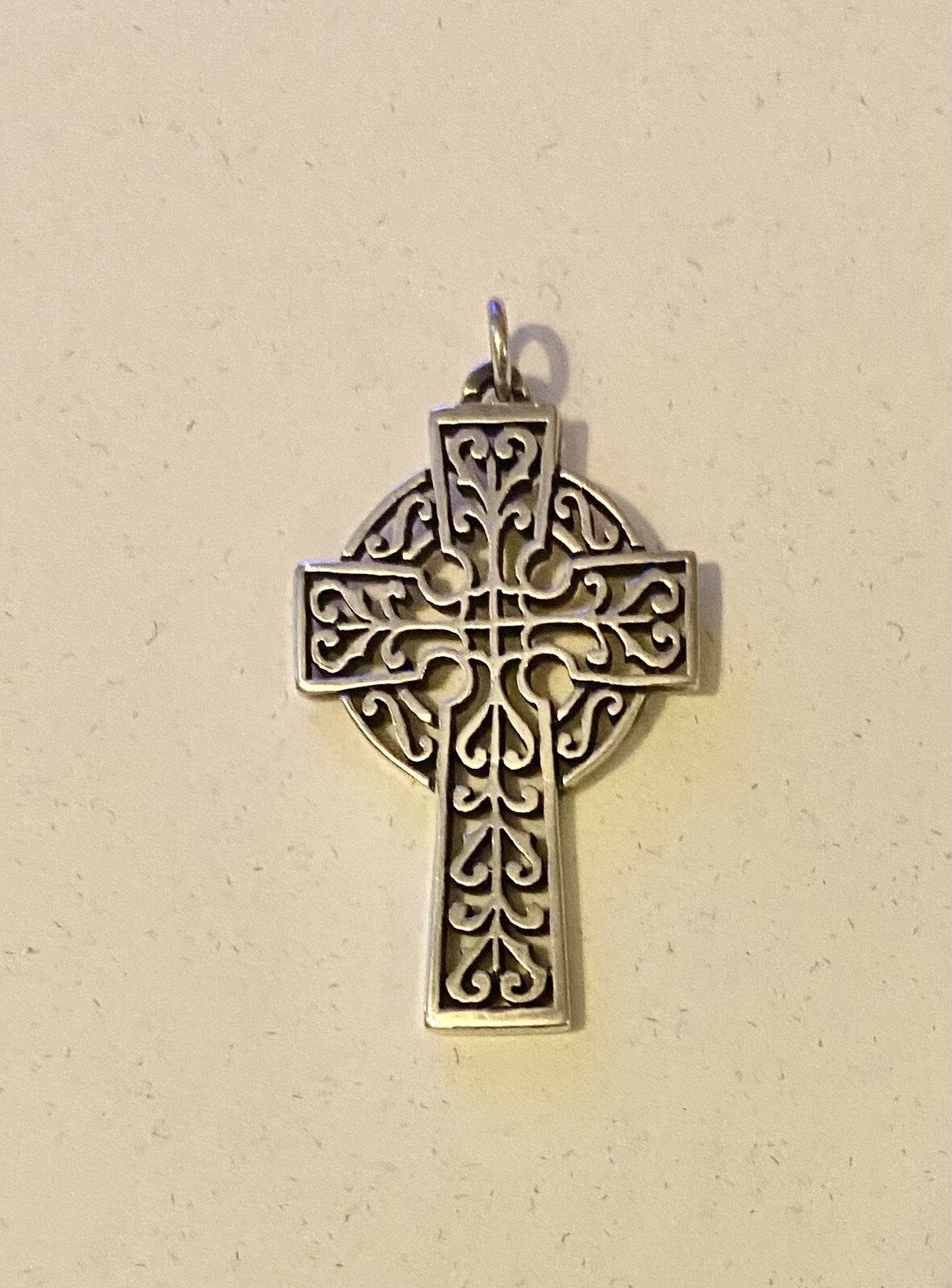 Retired James Avery Openwork Celtic Cross Pendant - image 1