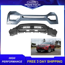 For 2020-2022 Ford Explorer Front Bumper Cover & Lower Valance W/ Sensor Hole