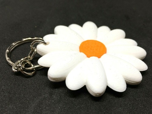 Llavero Flor Margarita 3D / Dije Bolso / Llavero Diseño Floral - Imagen 3 de 4