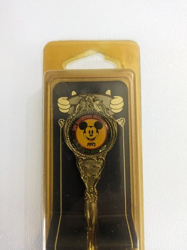 1st Disney Disneyana Convention 1992 WDW Collectable Silver Plated Spoon - NIB - Picture 2 of 4