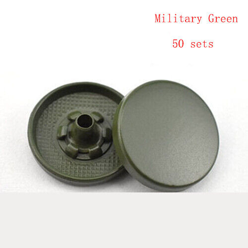 50X Colorful Snap Fasteners Heavy Duty Buttons 12/15mm Metal Press Studs Poppers - Picture 16 of 26