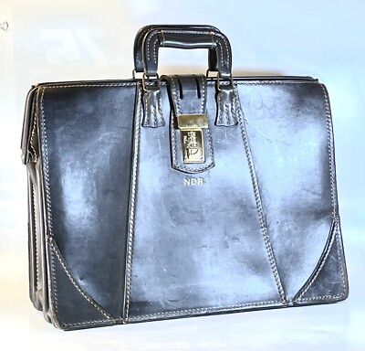 Vintage Atlas Philadelphia Leather Attache Briefcase Doctors