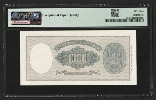 i-100912 Italy 1000 Lire 1959. PMG 58 EPQ - Picture 2 of 2