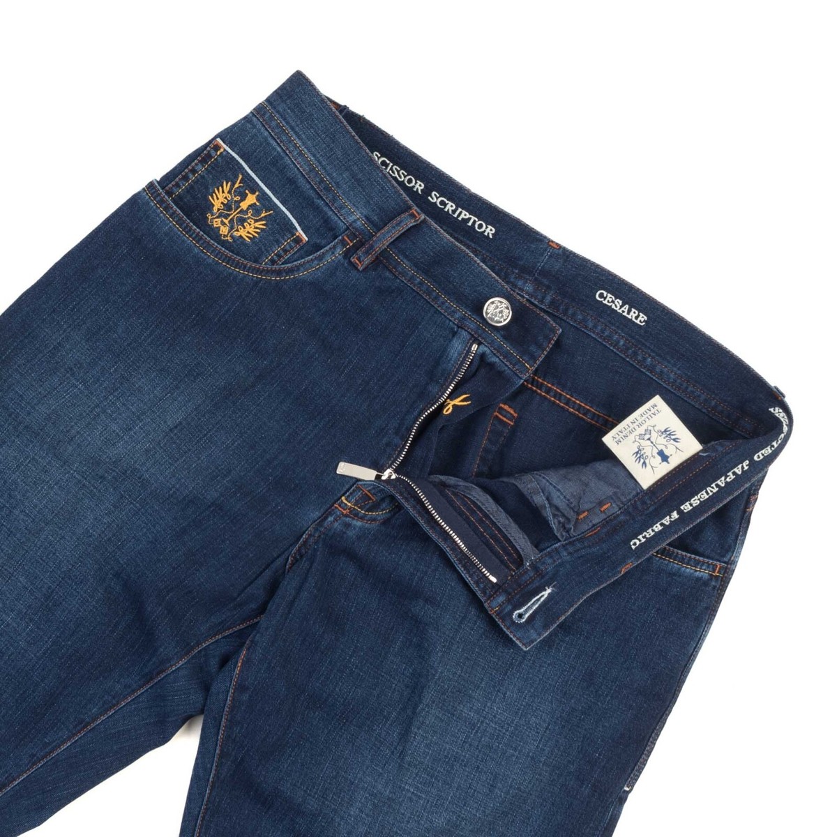 NWT SCISSOR SCRIPTOR Jeans US:33 EU:49 CESARE Cotton Selvedge Dark