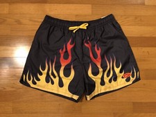 New L Nike Sportswear Woven Flow Flames Americana Black Shorts DV9628-010 Men