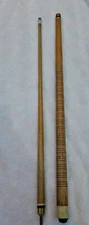 Pool Cue Stick 2 Piece Billiards Vintage Wood Circle Decor 20oz 56"