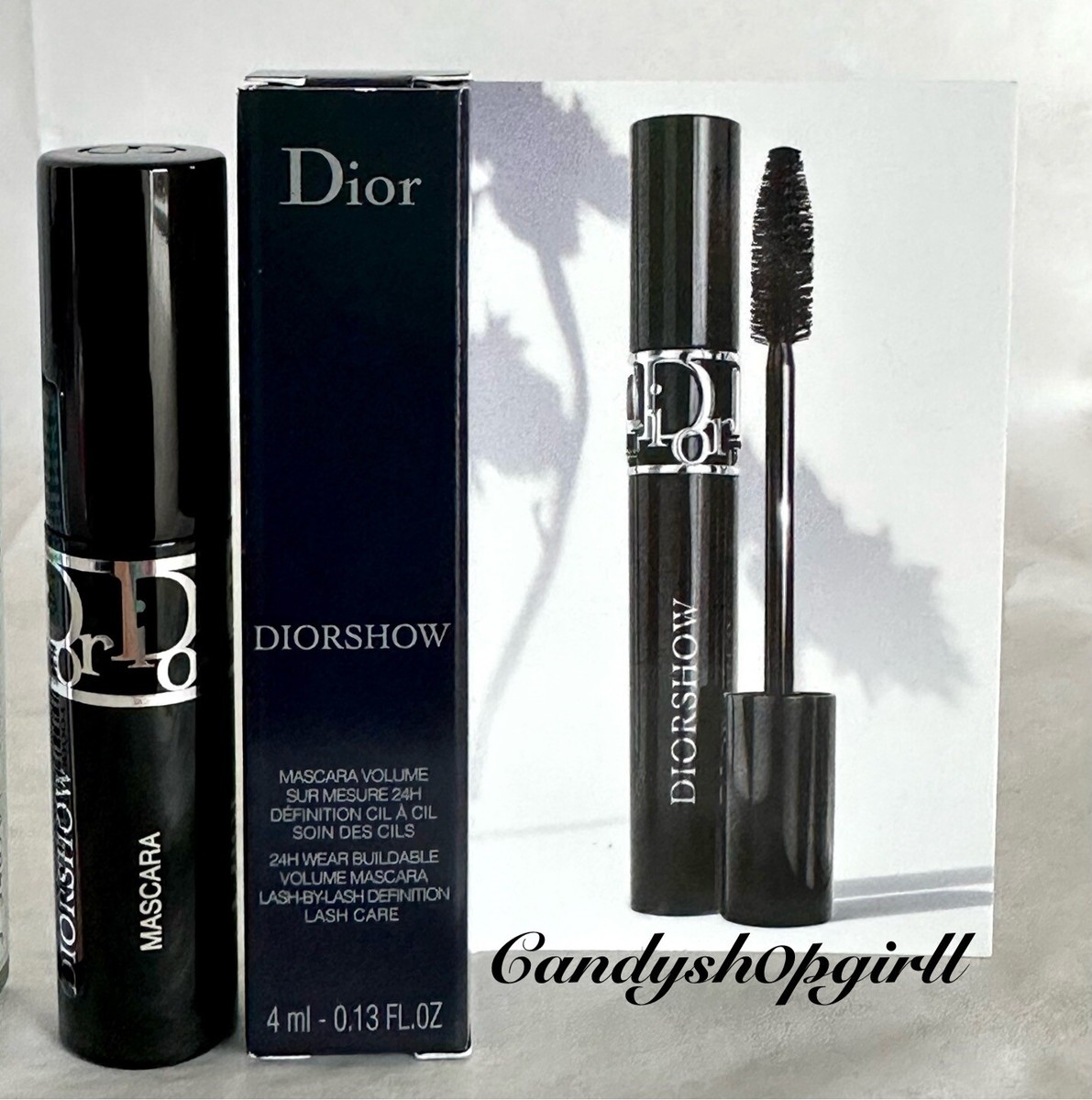Dior 4PC Gift Set,Rouge Dior Lipstick 999/Mascara/Dior Backstage