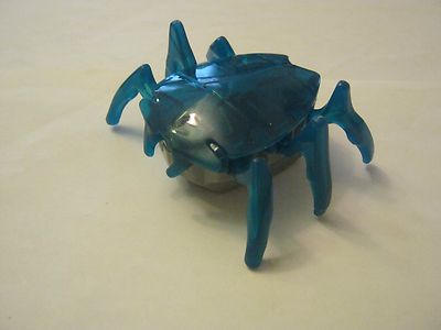 McDonald's Meals Blue-Green Crab Nano Hex Bug Pull Back Spring Toy (010-4)