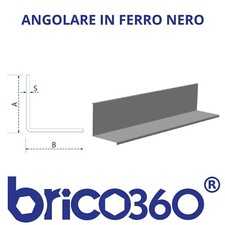 ANGOLARE FERRO NERO GREZZO LAMINATO PROFILO LATI UGUALI BARRA VARIE LUNGHEZZE
