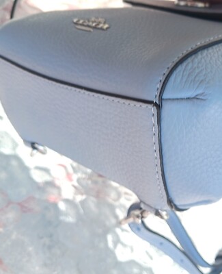 COACH C5677 Cornflower Blue Convertible Leather Micro Backpack w