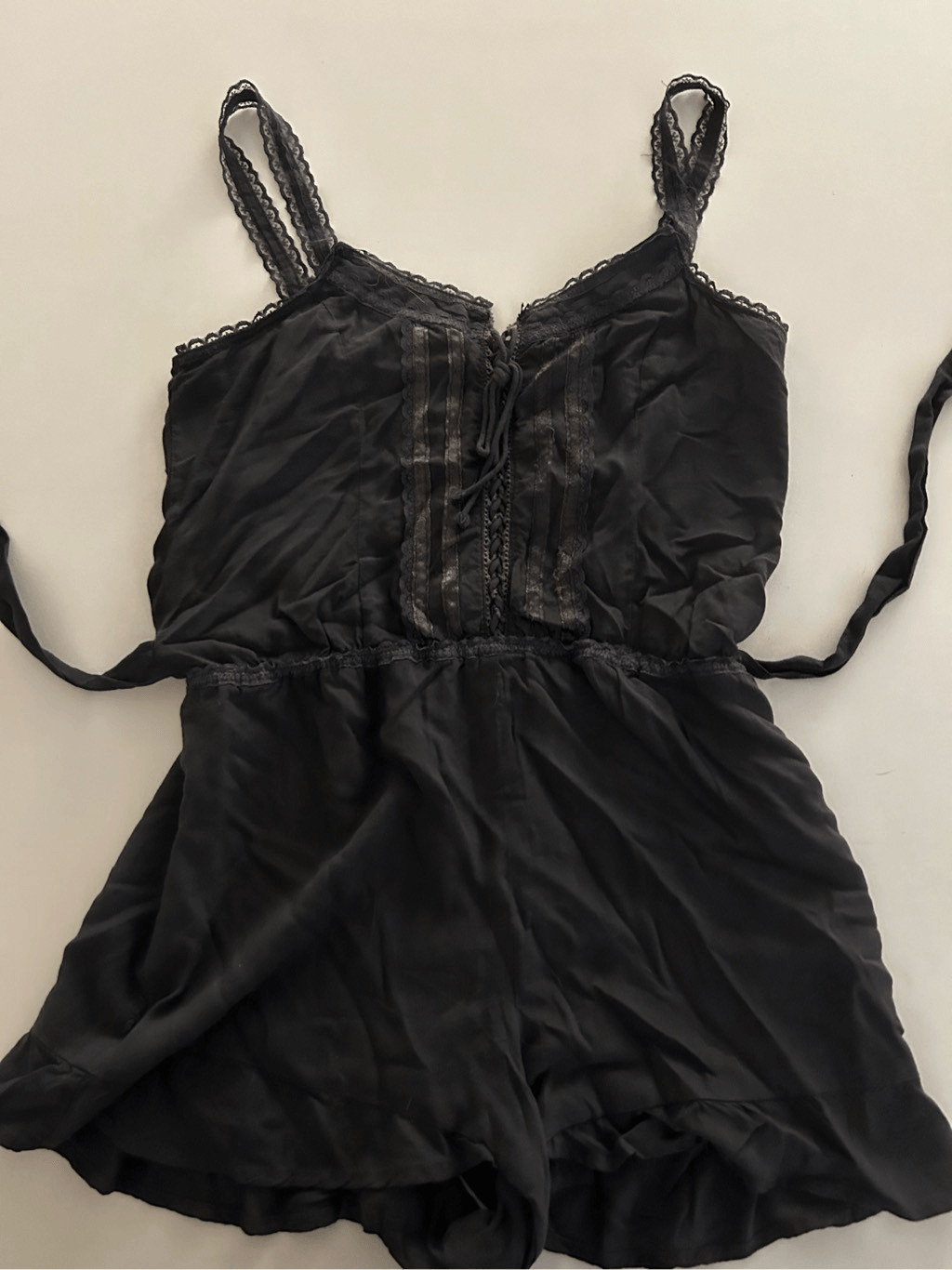 Wildfox Intimate Solid Black Sleeveless Lace Trim… - image 11