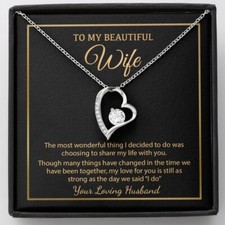 To My Wife Necklace, Christmas Gifts For Women, Anniversary Gift For Wife