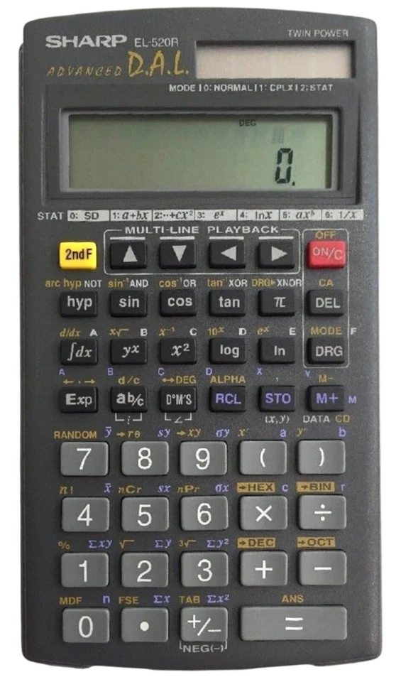 SHARP SCIENTIFIC CALCULATOR ELECTRONIC OFFICE TWIN POWER SCHOOL EXAM GCSE EL520R - Image 2 of 4