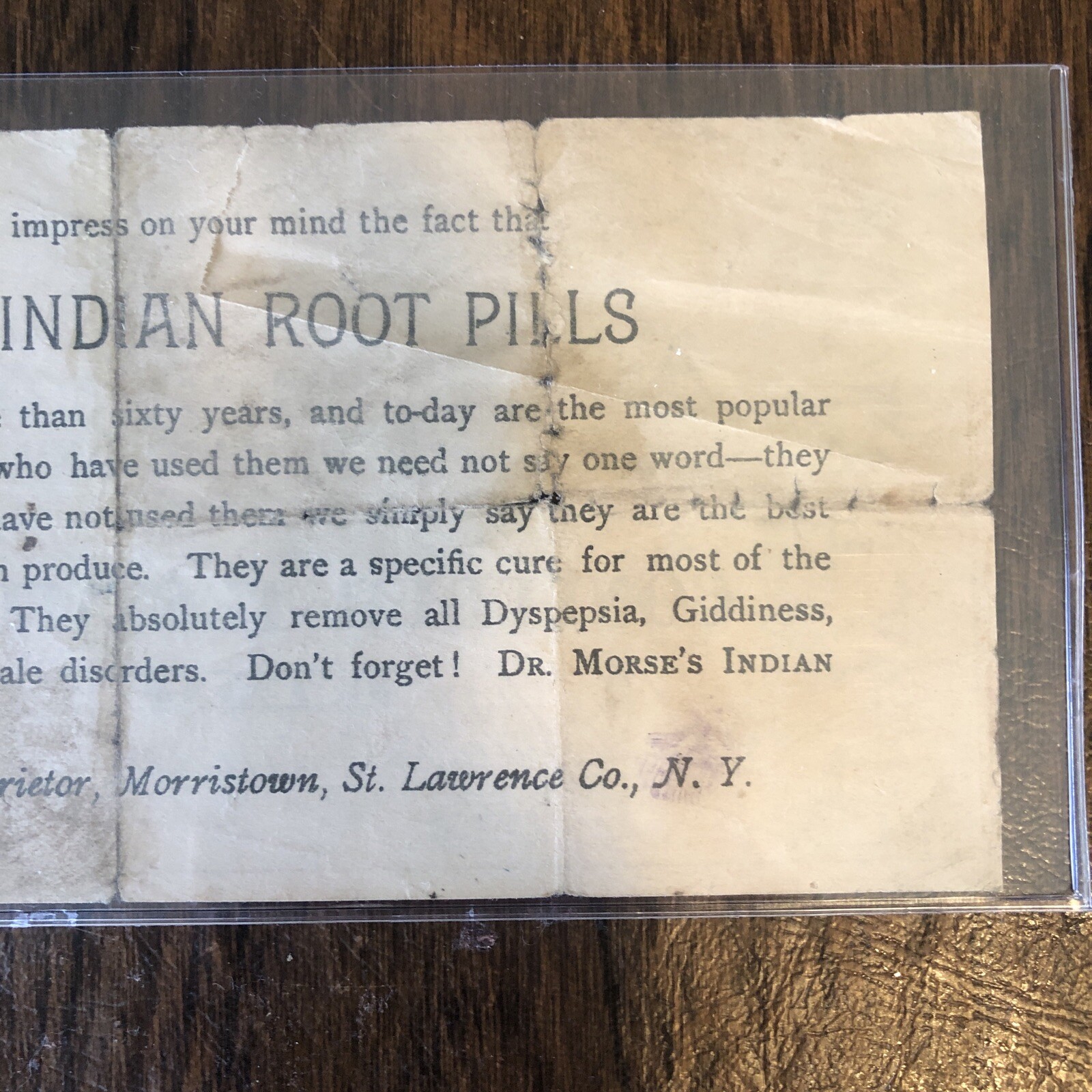1864 Advertising Confederate States Note. Dr Morse’s Indian Root Pills