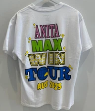 Drake Tour Merch Australia 2025 Anita Max Win Puff Print T-Shirt - White