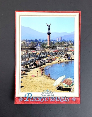 Puerto Banus Beach along the Costa del Sol (Spain) Postcard - 4.5'' x 6.5''