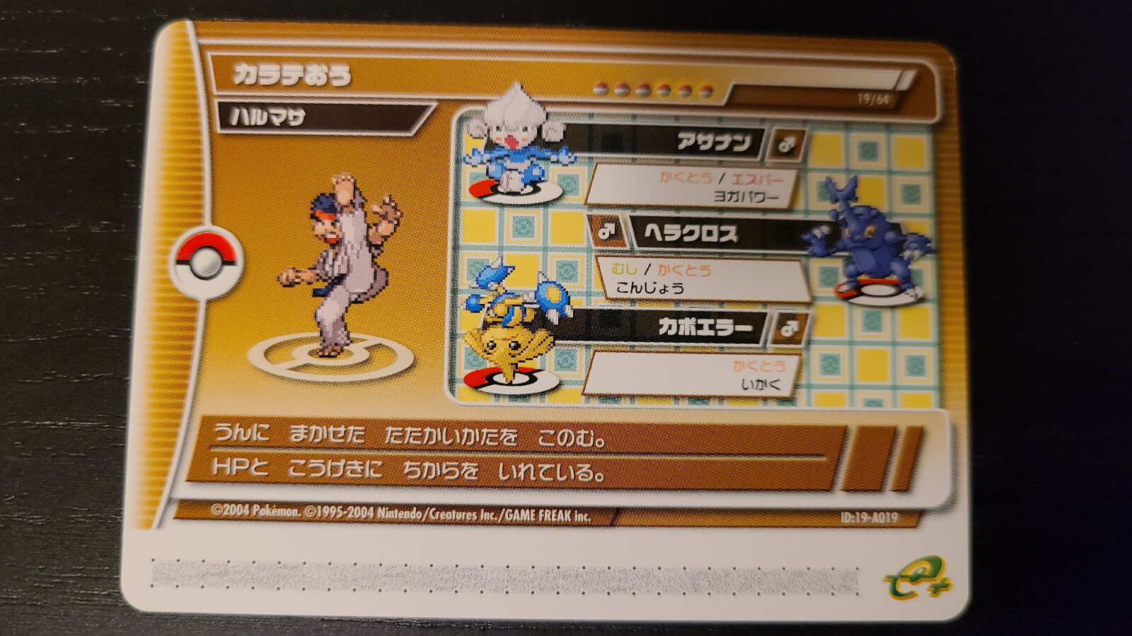 Pokemon Emerald Battle e Japanese e-reader card A019-image