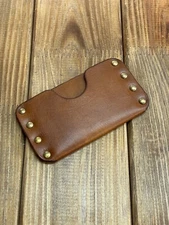 Custom Leather Id Holder, Leather Card Case, Mini Card Wallet , Handmade