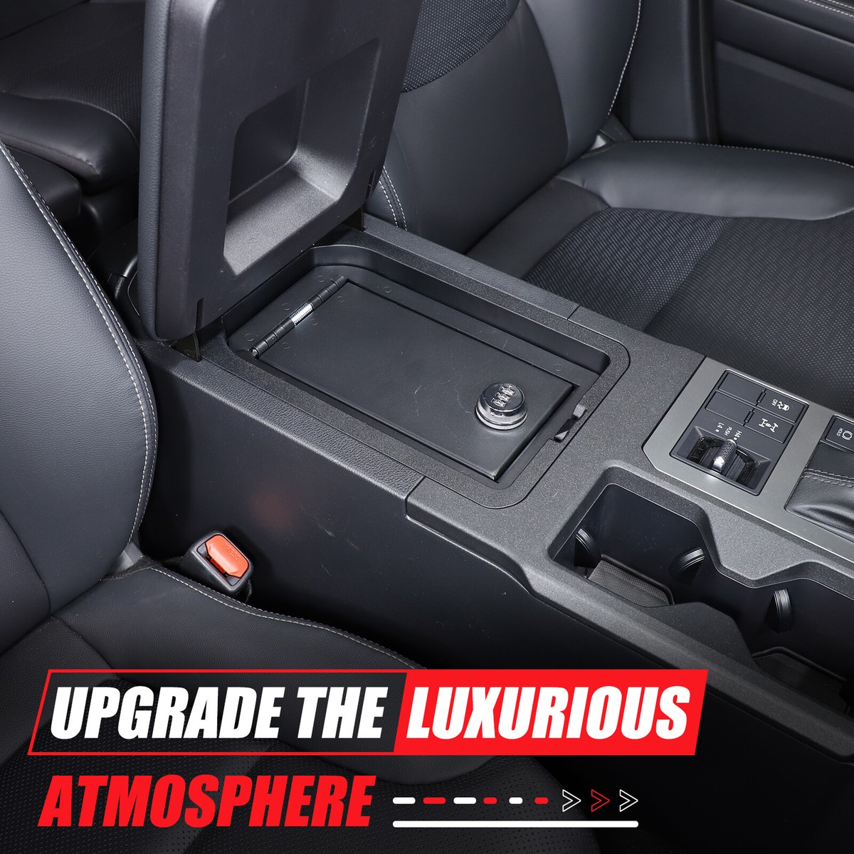 Console Armrest Vault Safe Box Lock Case For Toyota Land Cruiser