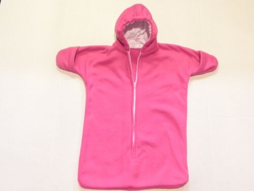 HOT PINK GIRLS Fleece Baby Bunting, Baby Coat, Baby Outerwear 0-6 mo