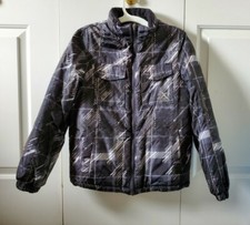 ZeroXposure Boys Size L 14/16 Puffer Jacket Black Gray