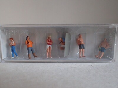 Preiser Camping Freizeit Strand Wasser In den Ferien 10668 H0 1:87 OVP 6Fig