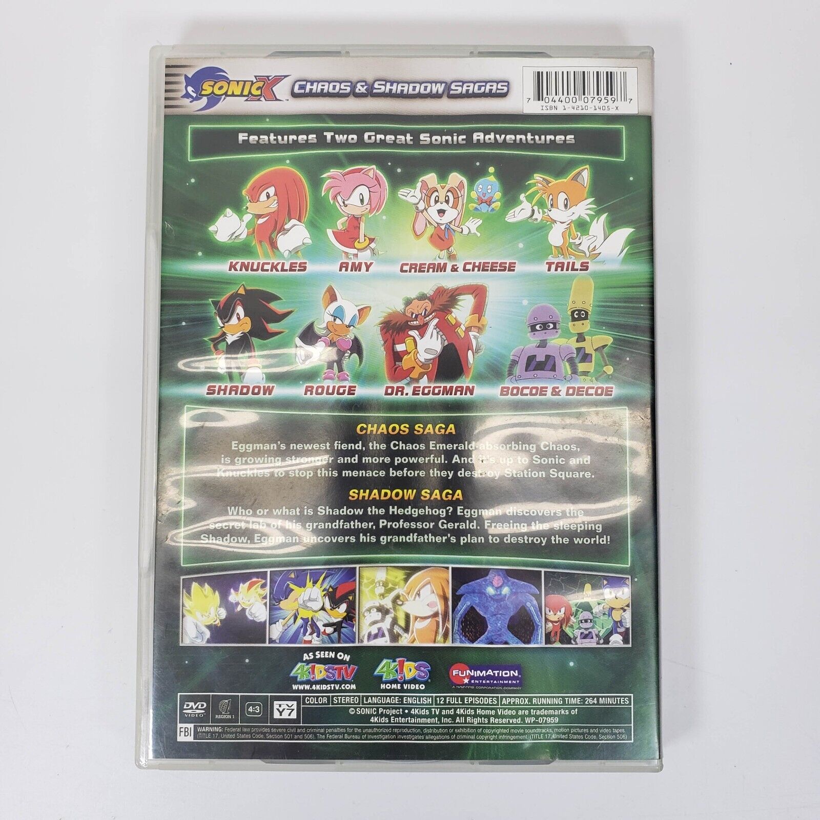 Sonic X: Chaos and Shadow Sagas （DVD) 053939742527