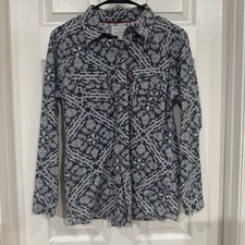 Vintage Y2K Levi's Boys L Metal Button Up Floral Pattern